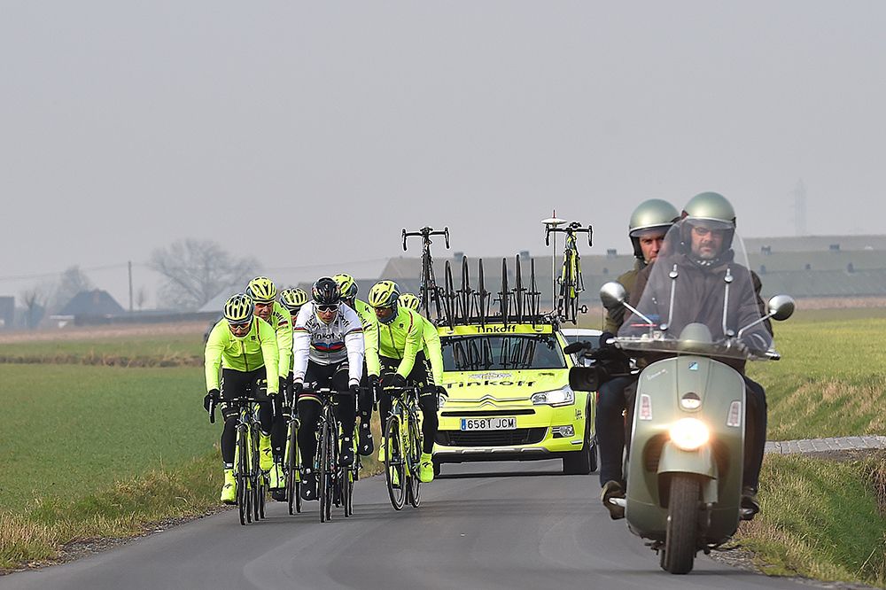 Peter Sagan and his Tinkoff teammates train in Belgium
