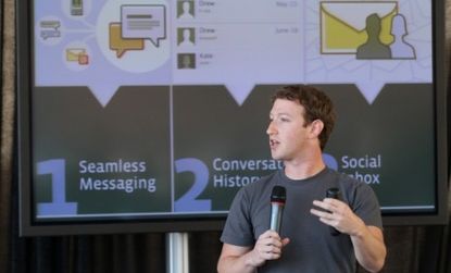 Mark Zuckerberg says his unified messaging system "is not an email killer," while analysts say it could become a replacement over time.