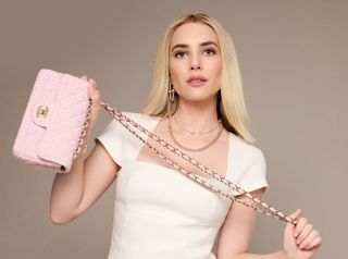 Fashionphile ambassador Emma Roberts with Chanel bag.