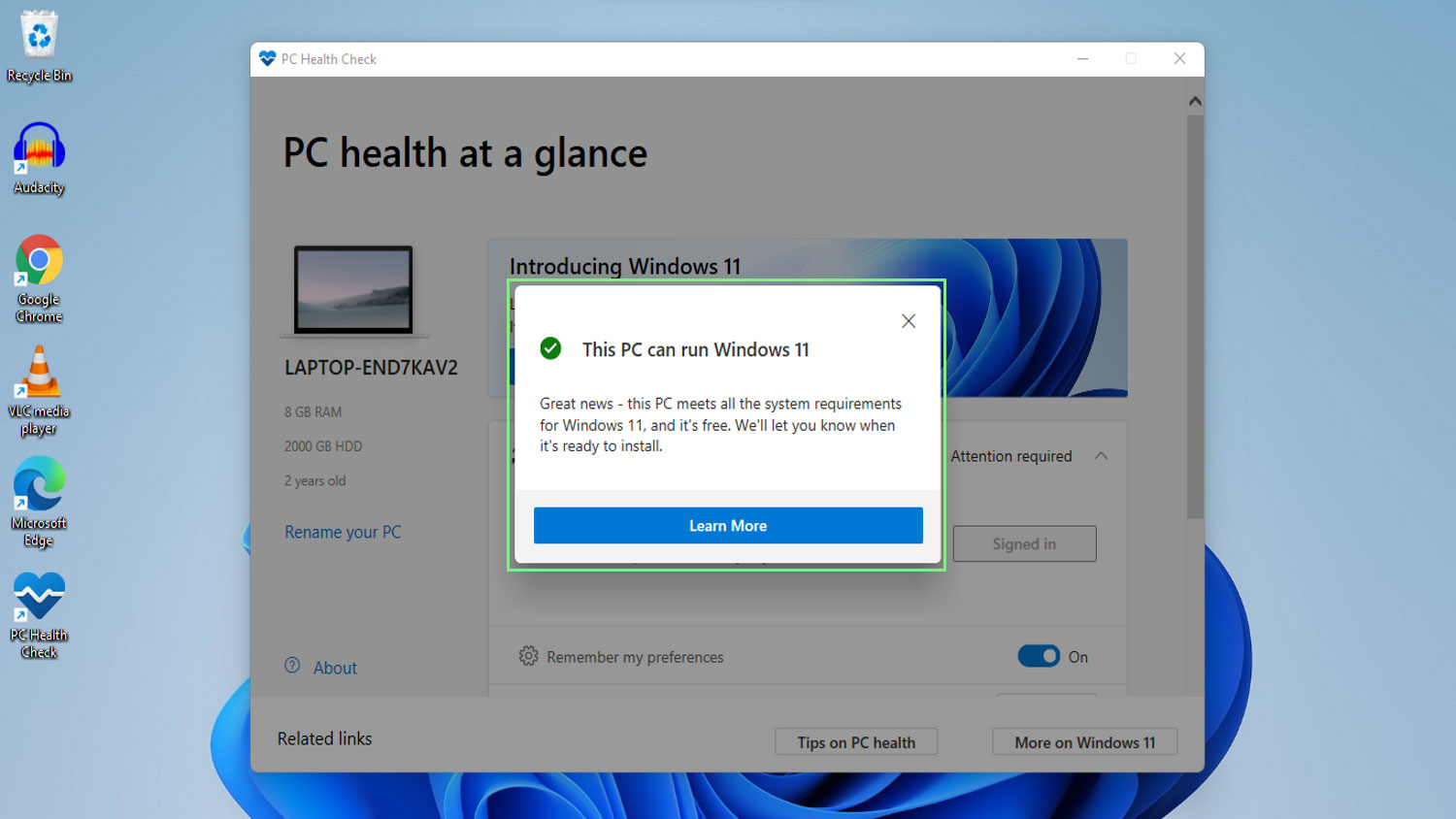 How to check Windows 11 compatibility using Microsoft’s Health Check ...