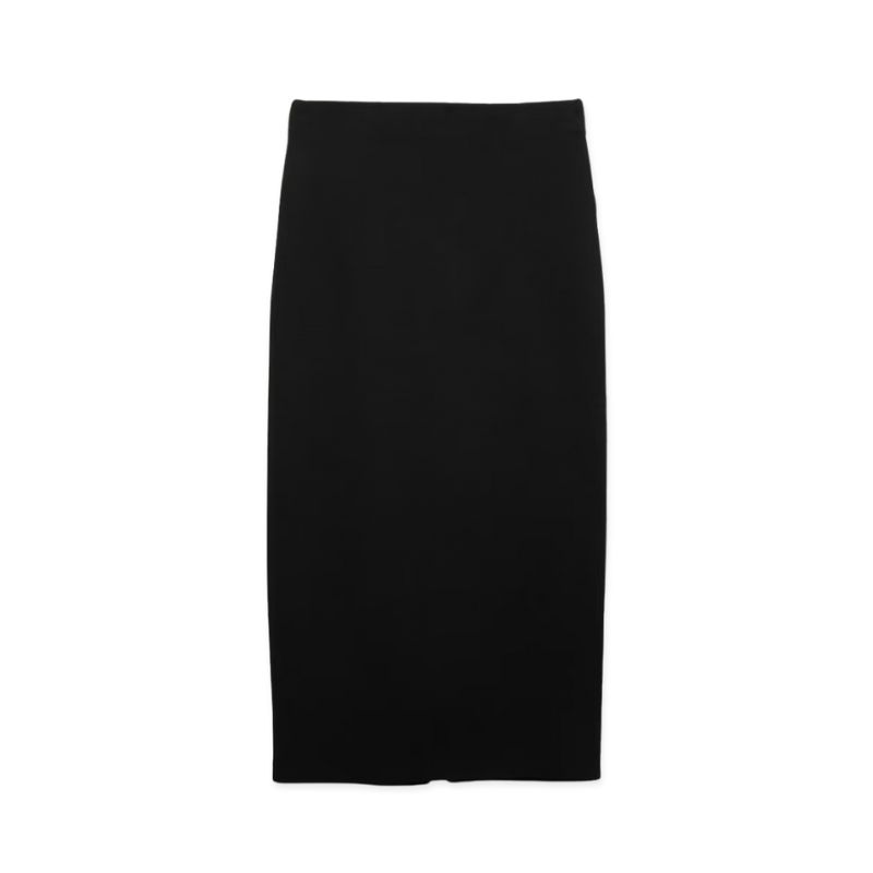 A cutout of a black midaxi skirt by M&amp;amp;S
