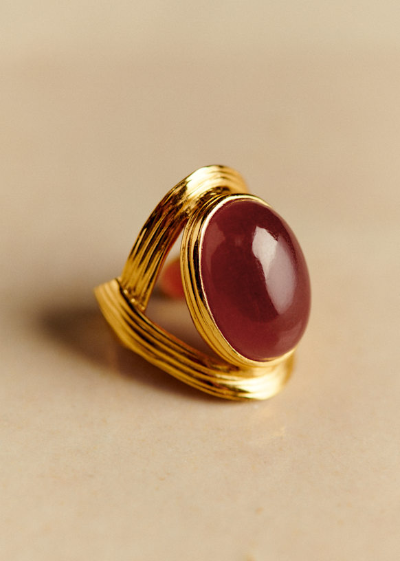 Raja Ring - Brown - Majority Recycled Brass - S&amp;eacute;zane