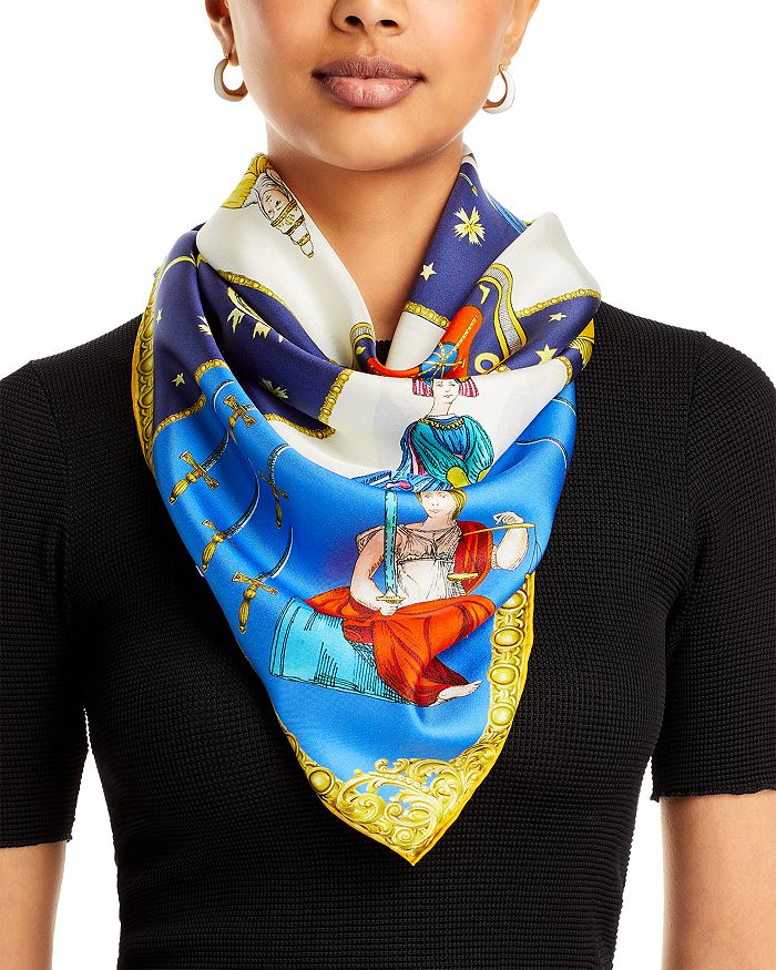 Echo, In The Cards Silk Square Scarf