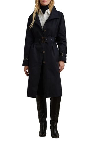 Lauren Ralph Lauren, Belted Water Resistant Longline Coat