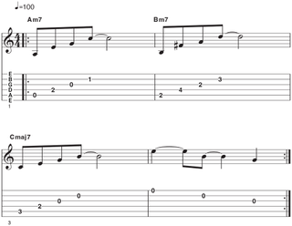 Dorian mode arpeggios