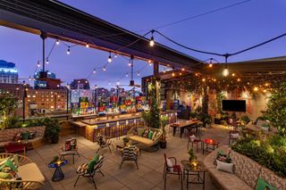 Rooftop bar with views at the Moxy East Village