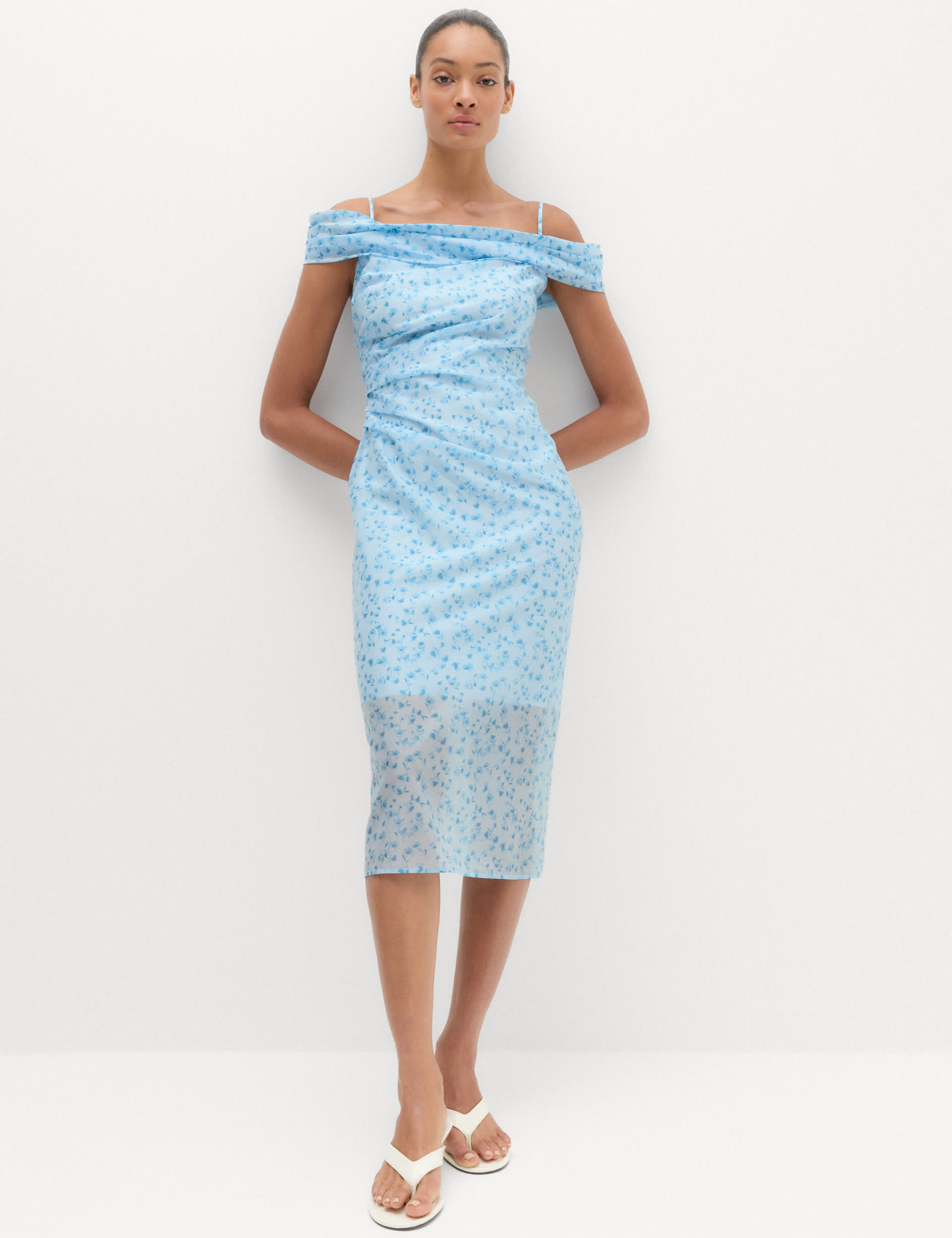 Lyocell Rich Floral Midi Dress
