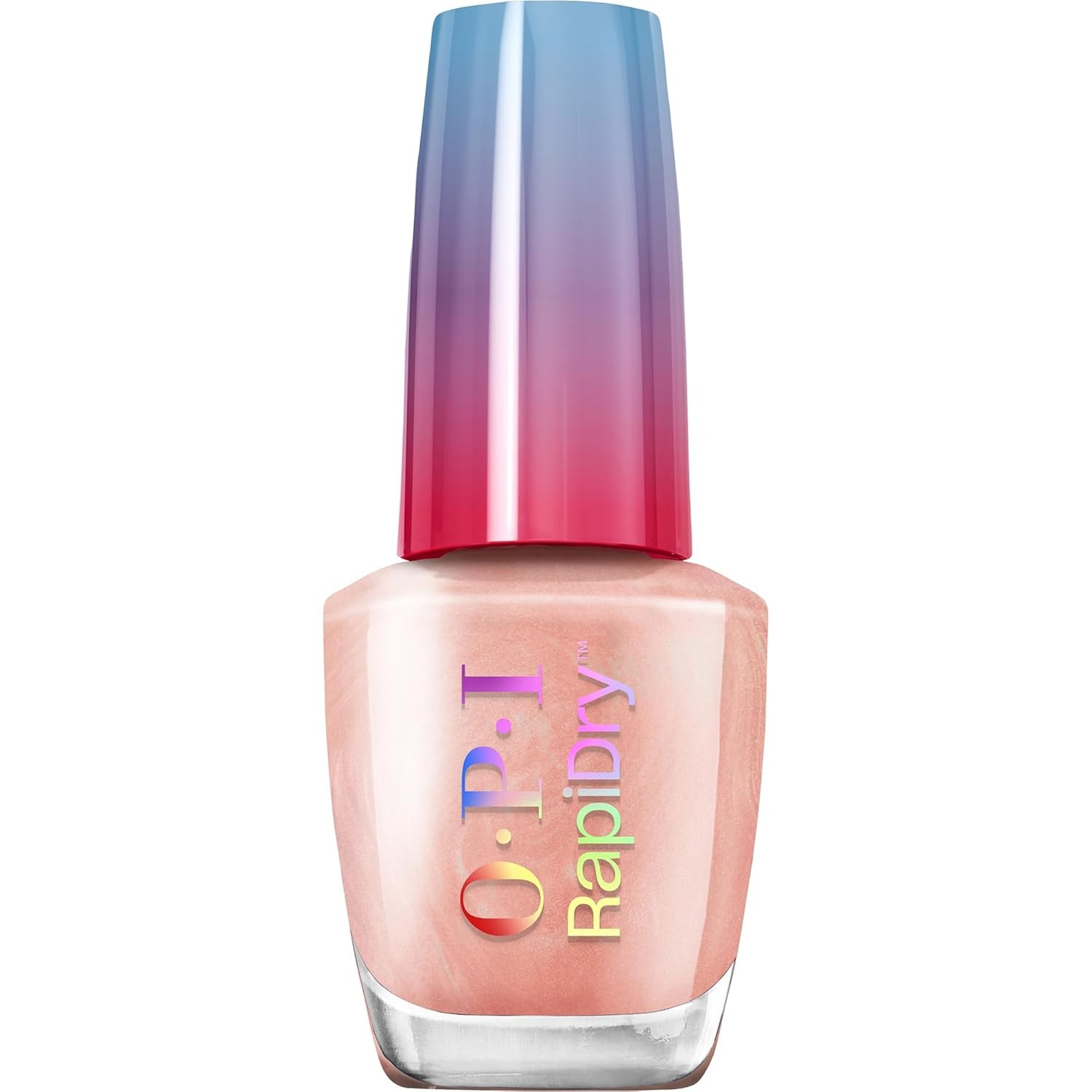 OPI, OPI RACCARDRY stun n' Finished | Semi-gloss soft peach glitter quick dry nail polish | Vegan, pollution, quick drying
