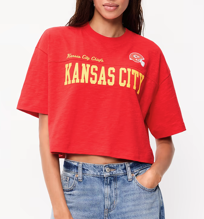 Old Navy, Kansas City Chiefs Vintage Oversized T-Shirt for Women