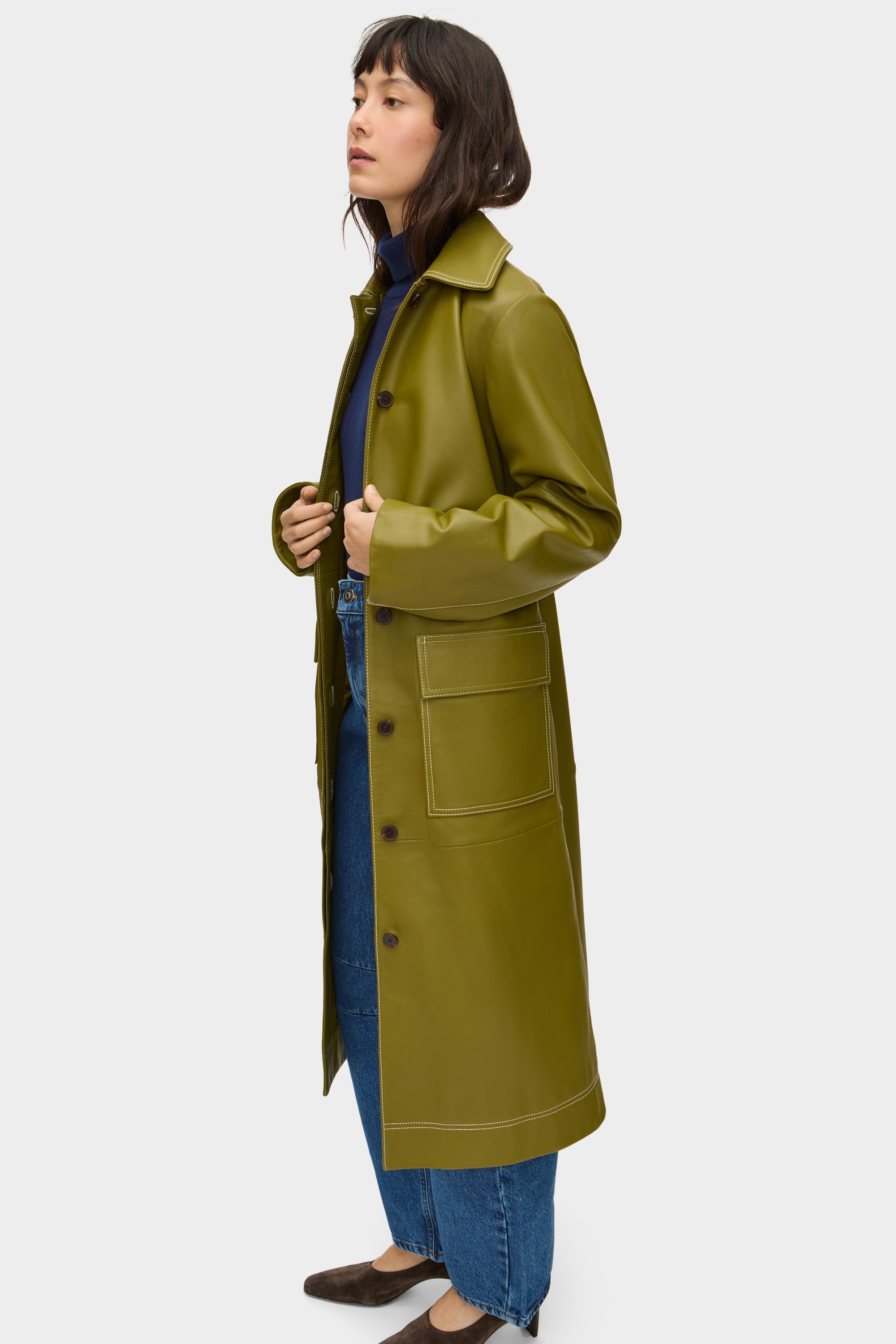 Aspen Leather Trench