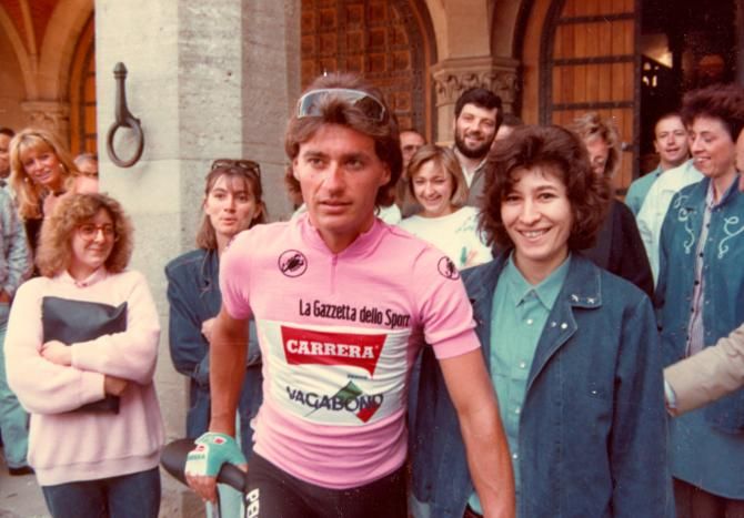 Visentini seemed relaxed early in the race