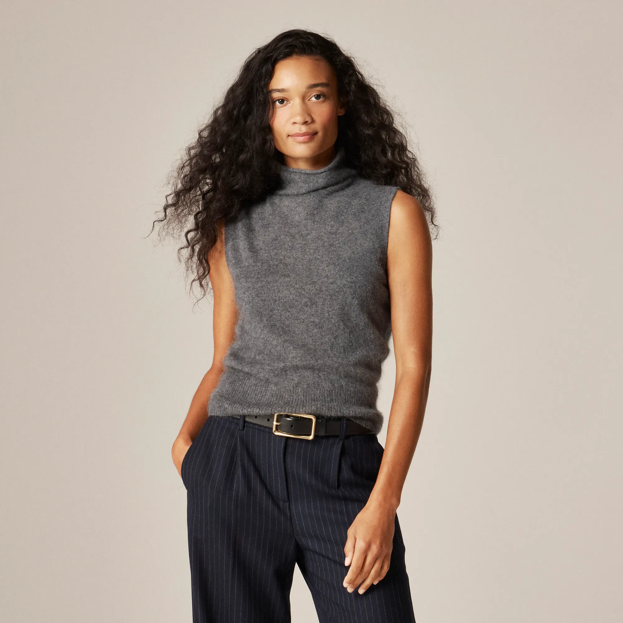 jcrew, Brushed Cashmere Turtleneck Sweater Shell