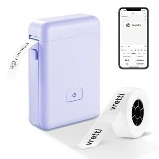 Vretti Hp2 Label Maker Machine, Portable Bluetooth Label Printer With Tape Label Maker Handheld, Multiple Templates Available for Smartphone Easy to Use for Home Office Organization,purple