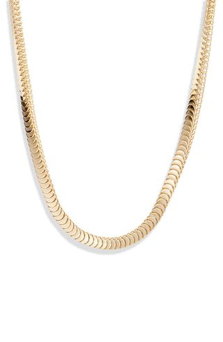 Crescent Box Chain Necklace