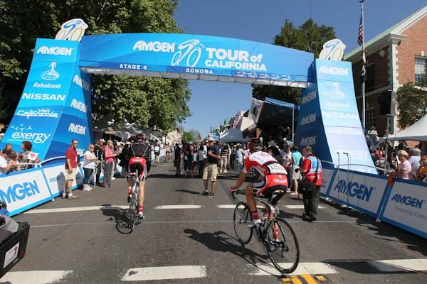 Another sunny day greets the Amgen Tour of California.