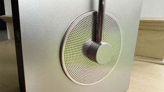 LG CineBeam Q ultra portable projector detail of speaker grille