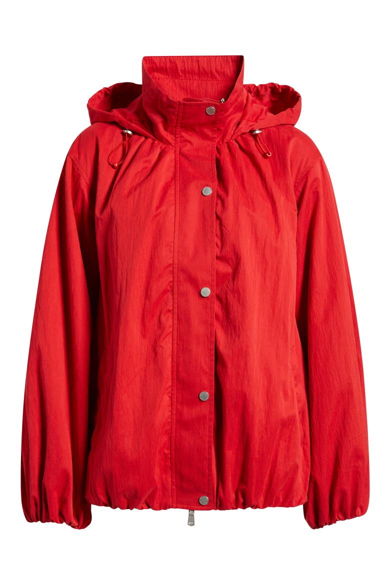 Balloon Hem Hooded Rain Jacket