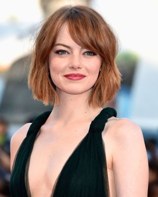 Emma Stone with a French bob hairstyle