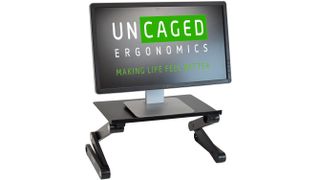 Uncaged Ergonomics WorkEZ Adjustable Monitor Stand, one of the best monitor stands