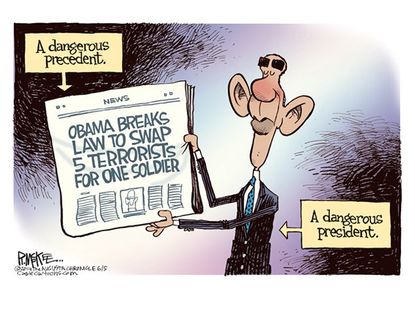 Obama cartoon dangerous president