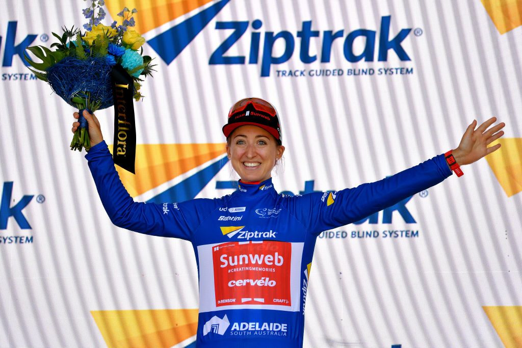 Amanda Spratt won stage 2 of the Women's Tour Down Under