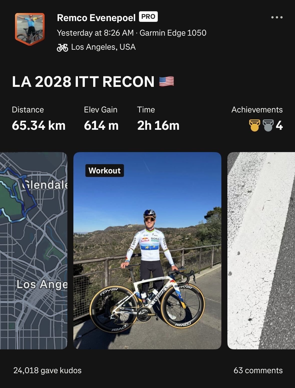 Reigning double Olympic champion Remco Evenepoel takes early look at LA 2028 courses, photo 2 of 2