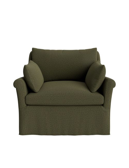 Portola Rolled Arm Slipcover Chair
