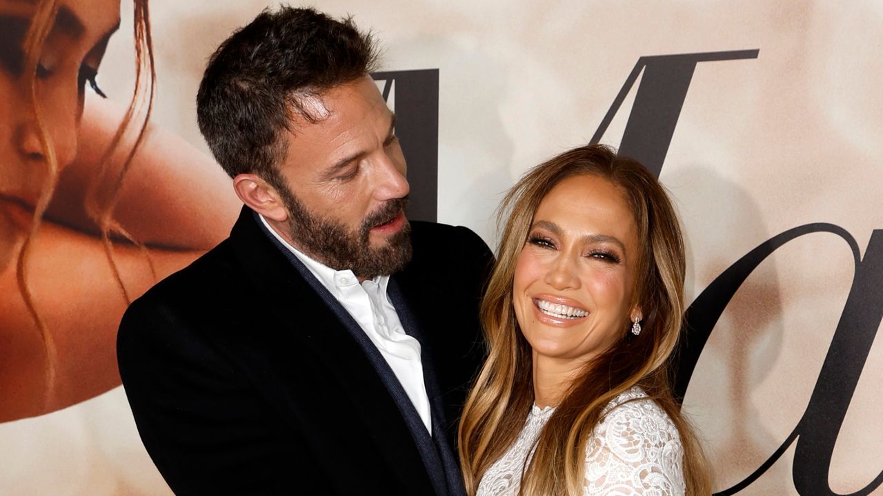 Jennifer Lopez and Ben Affleck married: Ben Affleck and Jennifer Lopez attend the Los Angeles Special Screening Of &quot;Marry Me&quot; on February 08, 2022 in Los Angeles, California. 