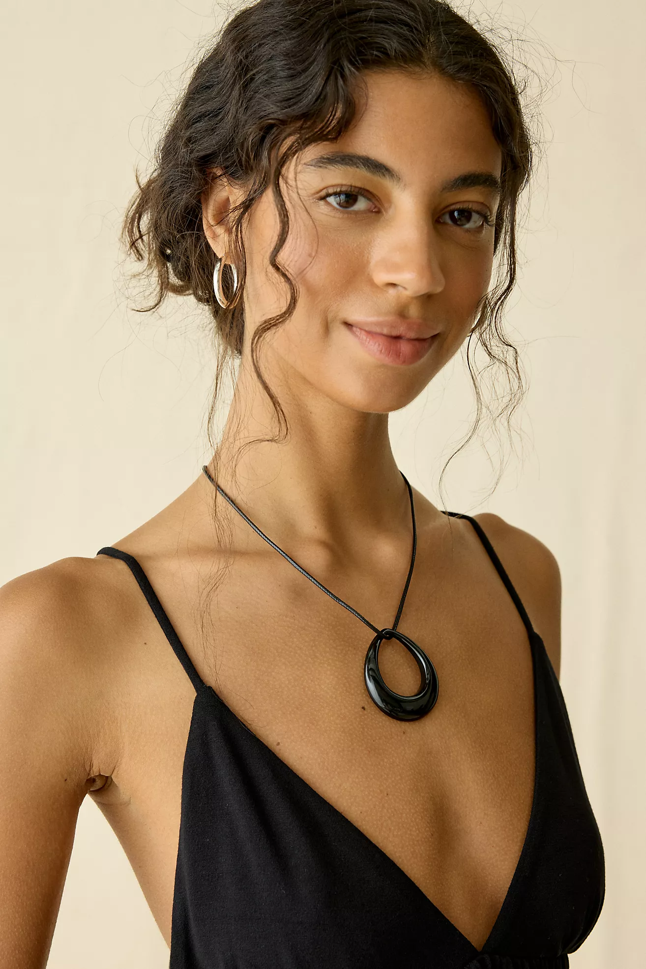 Steph Statement Pendant Corded Necklace