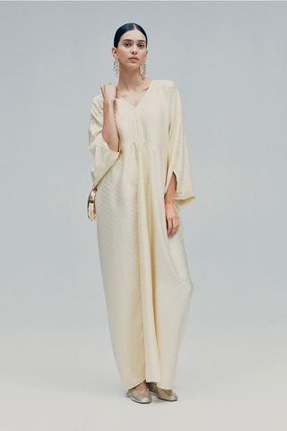 Satin Kaftan Dress