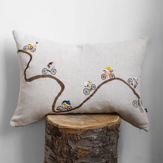 Fine Little Day Bikers Embroidered Cushion 38 x 58cm