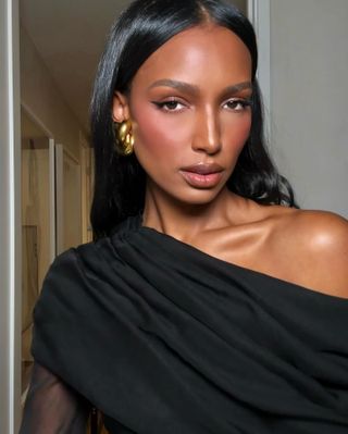 Jasmine Tookes with long eyelashes