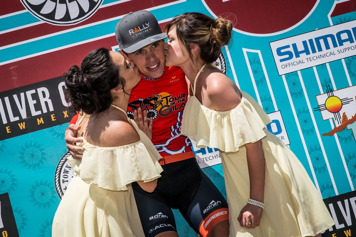 Matteo Dal-Cin (Rally) holds onto the leaders jersey.