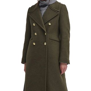 House of Bruar Ladies Barbour Inverraray Military Button Wool Coat