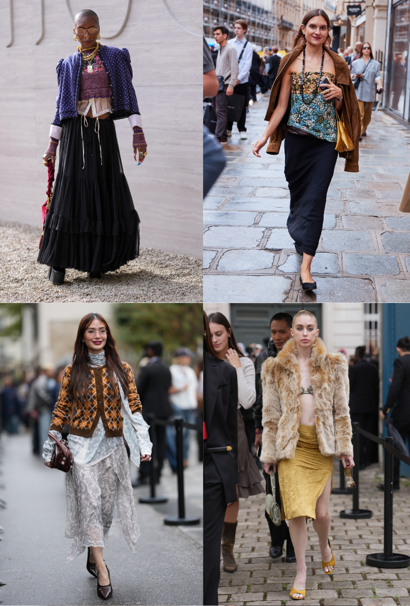 An image of the lace shabby chic style trend at Paris Fashion Week September 2026.