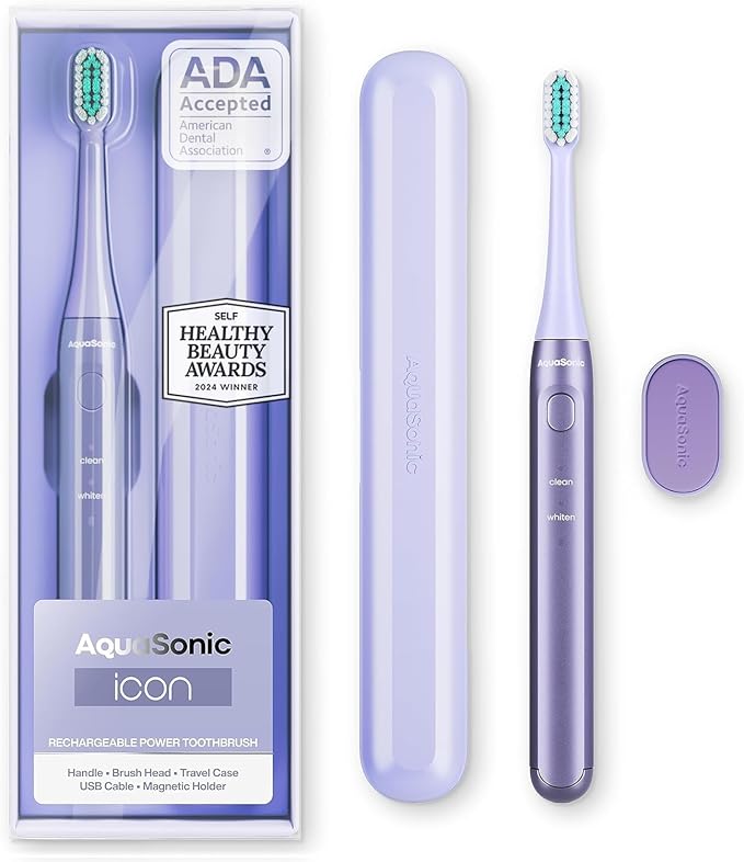 Aquasonic, Icon Ada-Accepted Rechargeable Toothbrush 