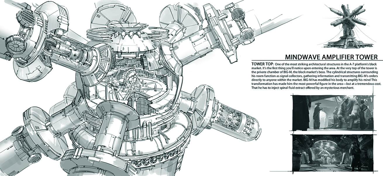 Concept art for a video game 