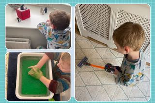 Testing the best toys for three year olds, including the Toniebox, Slime Baff and the Casdon mini Dyson