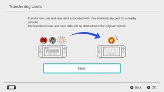 Switch transfer account