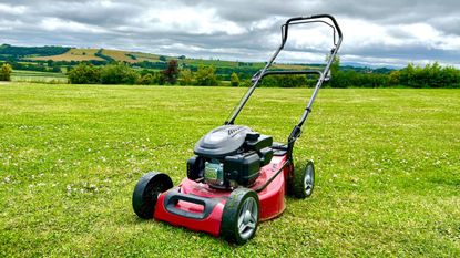 Mountfield HP185 lawn mower on a lawn