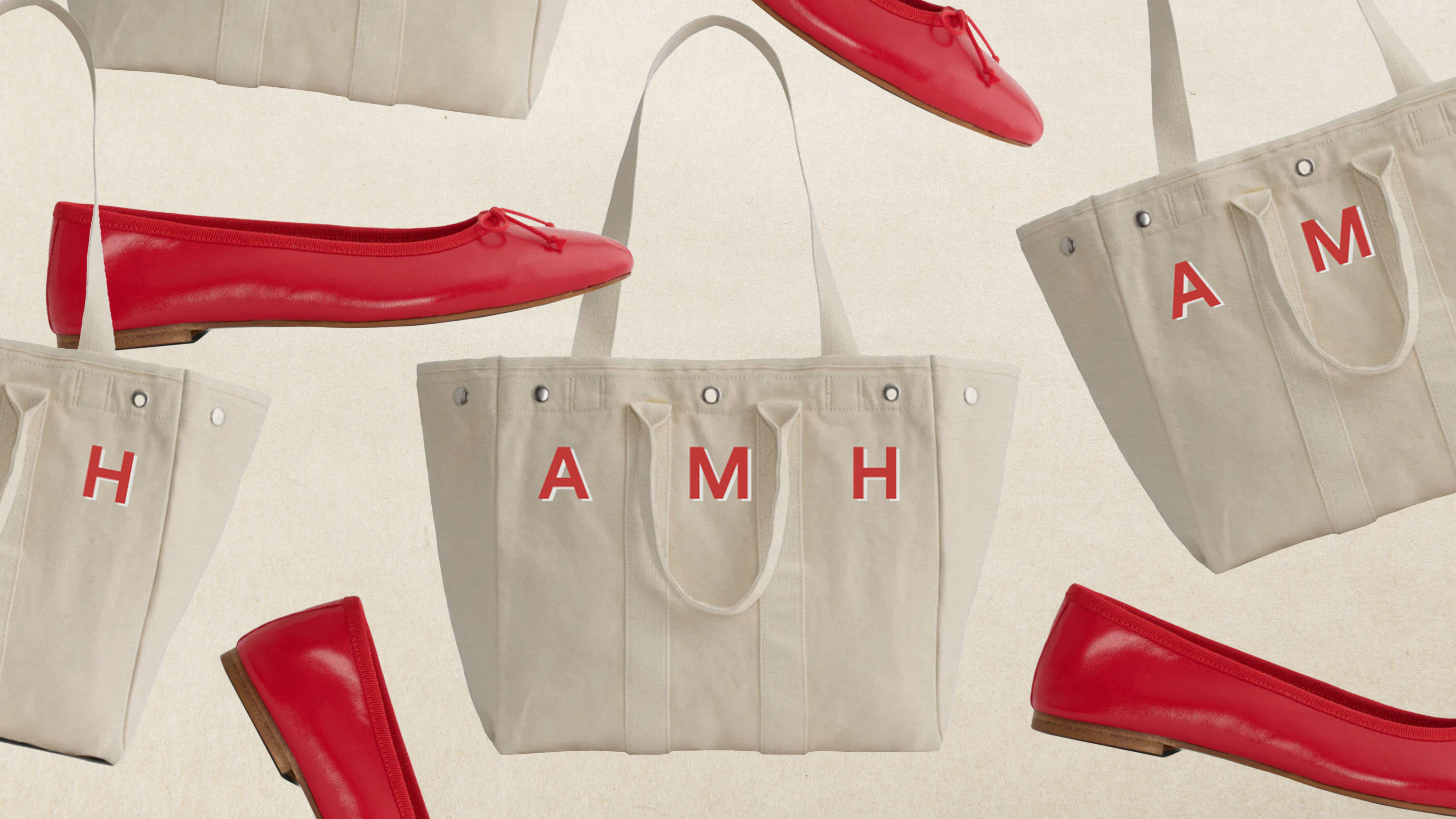 Alex Mill tote bag and ballet flats.