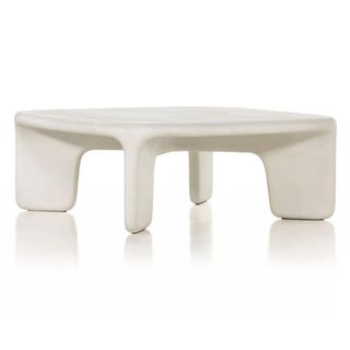 A white coffee table