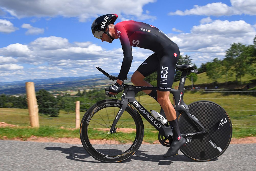Wout Poels (Team Ineos) was 19th in the stage 4 time trial at the Criterium du Dauphine