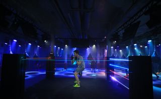 It's Tron meets Rocky at Unlimited You, where guests are shown the ropes by a trainer in a laser-lit boxing ring