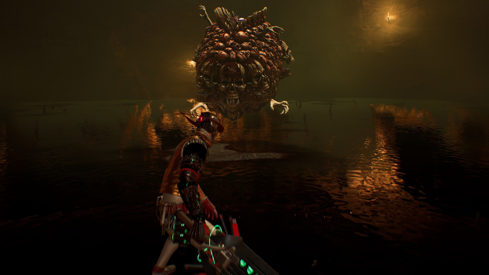 Romeo faces down an enemy made of skulls in Romeo is a Dead Man