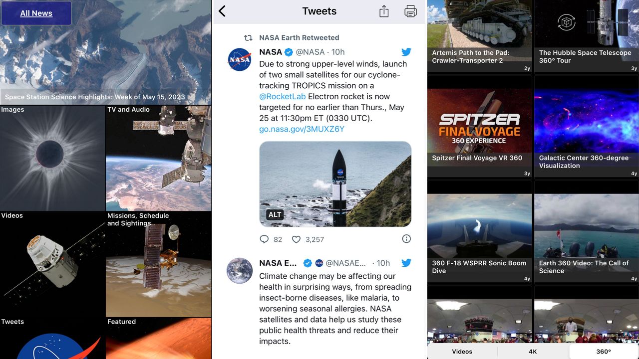 NASA app screenshot