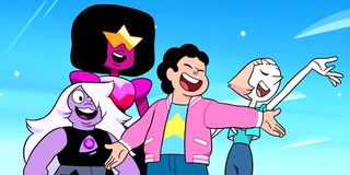 Steven and the Crystal Gems in Steven Universe.