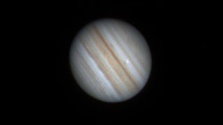 An observer captured a flash on Jupiter on Oct. 15, 2021, as seen in Japan with a Celestron C6.