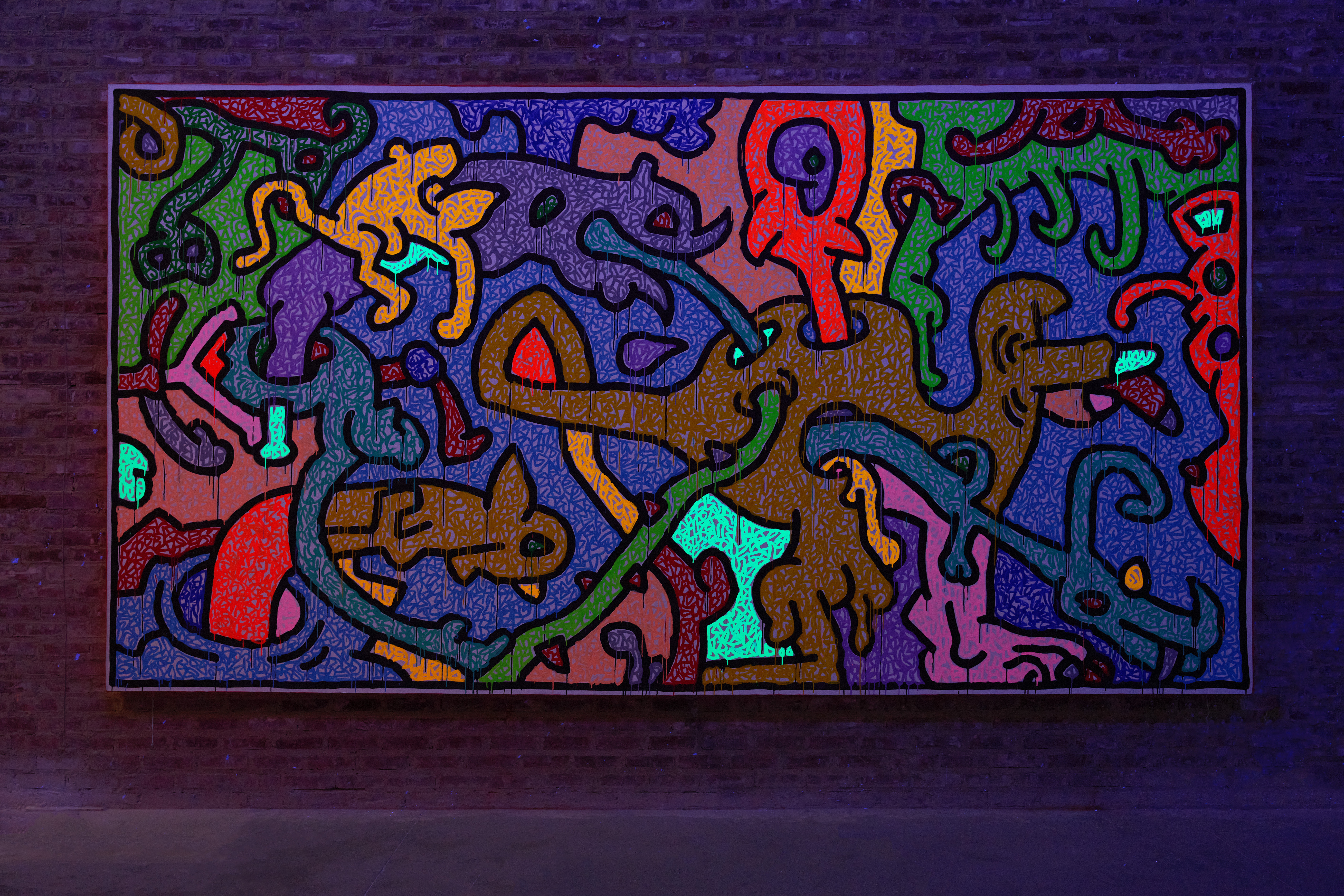 keith haring installation imagery at 60 white