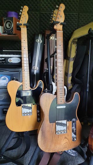 Kevin Armstrong's 1954 Fender Blackguard Telecaster and '00s 1952 reissue Fender Telecaster